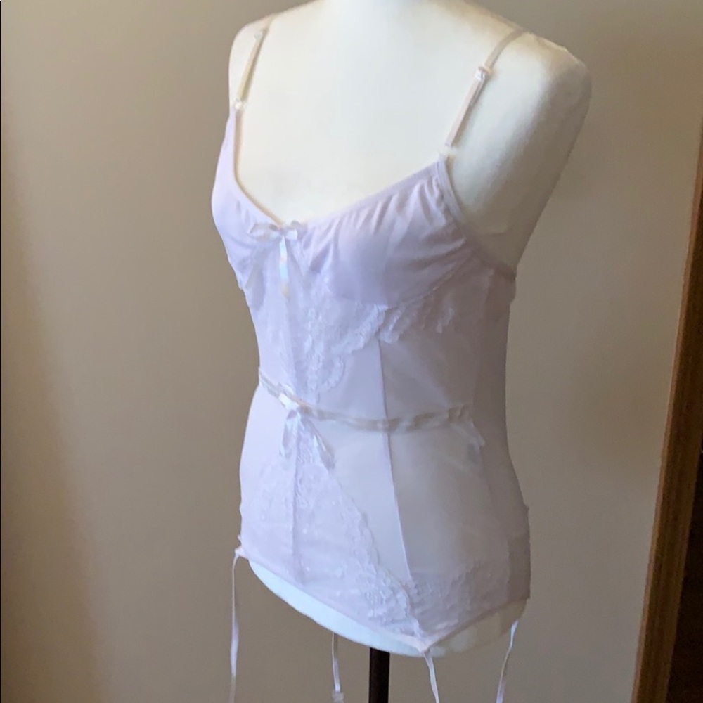 Teddy with thong and garters attached